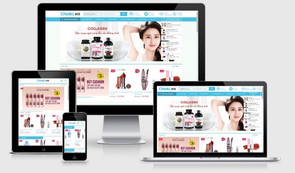 Theme WordPress bán mỹ phẩm mẫu số 11